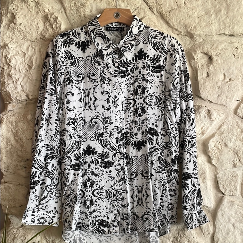 Black and White Patterned Shirt